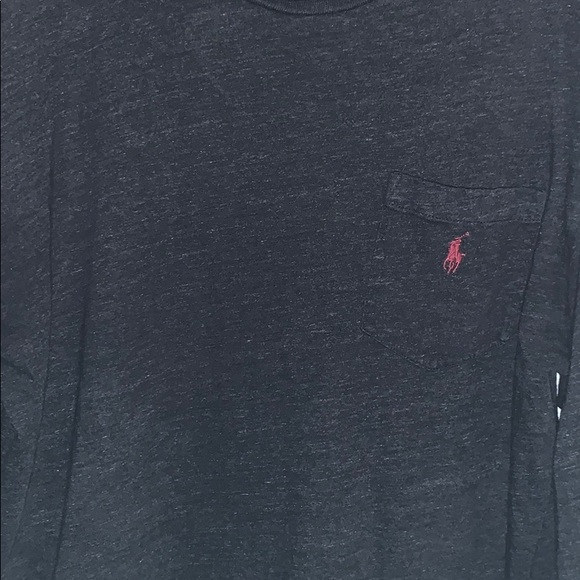 MEN’S LONG SLEEVE DARK GREY POLO SHIRT SIZE M - Picture 4 of 4